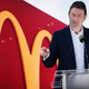 Former McDonald’s CEO Steve Easterbrook unveils the company’s new Chicago headquarters in 2018.